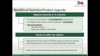 Seamless Product Upgrade in Tally.ERP 9 Release 5